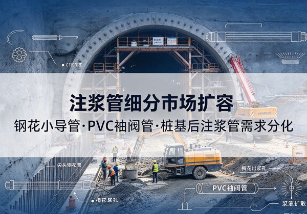 金台注浆管细分市场扩容，隧道钢花小导管、PVC 袖阀管、桩基后注浆管需求分化
